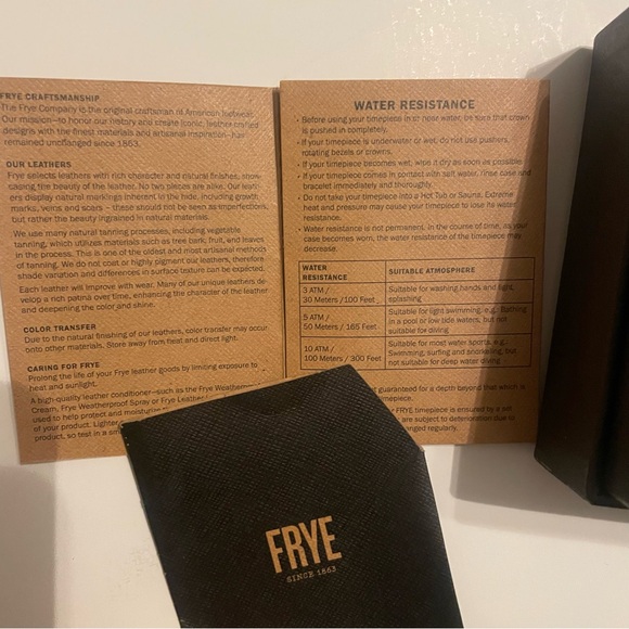 FRYE Men's GRAHAM Stainless Steel Japanese Quartz Leather Strap, Black/Brown - Picture 2 of 9